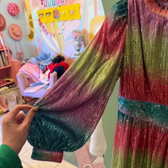 Celia b Rainbow sequin dress size small new with tags - Picture 3 of 7